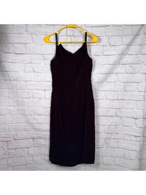 Barneys New York Burgundy Velvet Dress Size 38 (2/4)